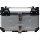 Baú de Moto Traseiro Tronos 65L-T-X em Alumínio - Base Universal - 65 Litros - Forro em material sintético - Prata