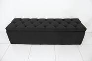 Baú Estofado Capitonê Queen 160x40x45cm Cor Preta - Alto Custo Benefício e Elegância Para o Seu Lar