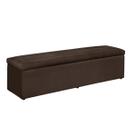 Baú Helena 120Cm Calçadeira Estofada Suede Diversas Cores