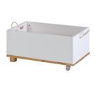 Baú Infantil Doug 60cm X 36cm X 30cm Branco/Amêndoa