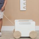 Baú Infantil Organizador de Brinquedos com Rodinhas Branco Baú Infantil Organizador de Brinquedos com Rodinhas Branco