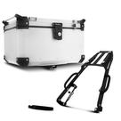 Baú Moto Alumínio Top Case 48 Litros + Bagageiro Super Adventure NC 700 e 750 2012 À 2018
