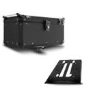 Baú Moto Alumínio Top Case 56 Litros + Base de Fixação BMW GS 1200 2005 À 2012 Baú Moto Alumínio Top Case 56 Litros + Base de Fixação BMW GS 1200 2005 À 2012