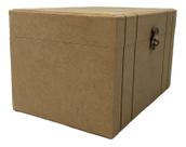Baú Organizador Com Fecho Mdf 22x15x14