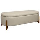 Baú Organizador de Sapatos Puff Thor 135cm Bouclé Cama Casal