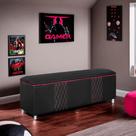 Baú Organizador Fighter Para Quarto Gamer 90 cm material sintético
