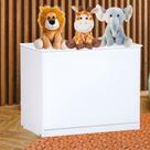 Baú Para Brinquedos Armazenamento Multiuso E Quarto Fofinho branco