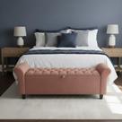 Baú Puff Banqueta Recamier Divã Paris Organizador Capitonê 130 cm Cama Casal Tecido Linho ou Suede Estrutura em Madeira