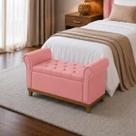 Baú Recamier Cama Box Grécia Quarto Estofado Solteiro