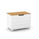 Baú Toy Matic Móveis Branco Soft/Freijó 51471 Quarto Infantil Bebe