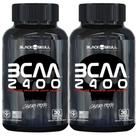 Bcaa 2400mg 30 Caps Caveira Preta Black Skull Kit 2 Potes