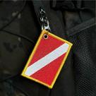 BD0175-001 Bandeira Mergulhador Patch Bordado 7,5x5,0cm