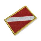 BD0175-001 Bandeira Mergulhador Patch Bordado 7,5x5,0cm
