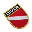BD0175E-001 Bandeira Mergulhador Patch Bordado 6,8x8,0cm BD0175E-001 Bandeira Mergulhador Patch Bordado 6,8x8,0cm