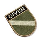 BD0175E-003 Bandeira Mergulhador Patch Bordado 6,8x8,0cm BD0175E-003 Bandeira Mergulhador Patch Bordado 6,8x8,0cm