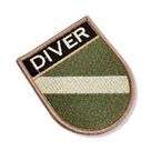 BD0175E-003 Bandeira Mergulhador Patch Bordado 6,8x8,0cm BD0175E-003 Bandeira Mergulhador Patch Bordado 6,8x8,0cm
