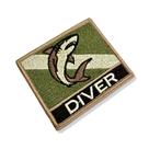 BD0176N-003 Bandeira Mergulhador Patch Bordado 7,5x6,3cm BD0176N-003 Bandeira Mergulhador Patch Bordado 7,5x6,3cm