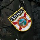 BE0007E-001 Bandeira Florida Patch Bordado 6,8x8,0cm BE0007E-001 Bandeira Florida Patch Bordado 6,8x8,0cm