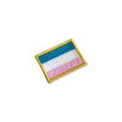 BE0031-031 Bandeira Espirito Santos Patch Bordado 3,8x2,5cm