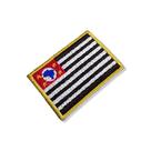 BE0045-011 Bandeira São Paulo Brasil Patch Bordado 5,7x3,8cm BE0045-011 Bandeira São Paulo Brasil Patch Bordado 5,7x3,8cm