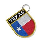 BE0415E-001 Bandeira Texas EUA Patch Bordado 6,8x8,0cm