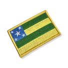 BE0429-001 Bandeira Sergipe Brasil Patch Bordado 7,5x5,0cm
