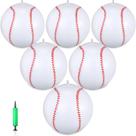 Beach Ball Zhanmai, bola de beisebol inflável de 40 cm com bomba, pacote com 6