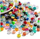 Beads HTZNHXT Smiley Face Spacer 100 unidades para fabricação de joias DIY