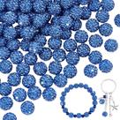 Beads PH PandaHall 100 peças de bolas de strass azuis de 10 mm Beads PH PandaHall 100 peças de bolas de strass azuis de 10 mm
