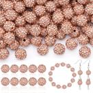 Beads TINKRSTUFF 200 unidades de strass de pêssego claro de 10 mm Beads TINKRSTUFF 200 unidades de strass de pêssego claro de 10 mm