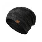 Beanie Hat masculino Inverno Mais Chapéu Quente de Veludo Malhado Casual