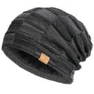 Beanie Slouchy Beanie Vgogfly para homens, chapéu de inverno, quente, espesso, azul/café