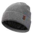 Beanie Wmcaps Winter para homens e mulheres, forrado de lã, chapéu de malha, cinza