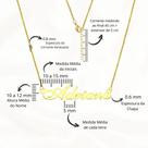 Beatrice colar de nome folheado a ouro 18k
