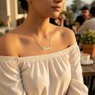 Beatriz colar de nome folheado a ouro 18k Beatriz colar de nome folheado a ouro 18k