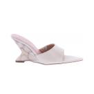 Beatriz - Tamanco Open Mule Couro Legítimo Off White Salto Mármore Beatriz - Tamanco Open Mule Couro Legítimo Off White Salto Mármore