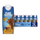 Beba proteína pura, chocolate, manteiga de amendoim, 325 ml, pacote com 12