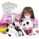 Bebê Boneca Menina Panda Realista Pode dar Banho E Itens Bebê Boneca Menina Panda Realista Pode dar Banho E Itens