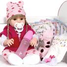 Bebe Boneca Reborn Girafa Silicone Realista Barata 15 Itens