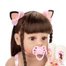Bebe Boneca Reborn Menina Gatinha ou Girafa Corpo 100 Silicone 48cm Realista Pode Dar Banho