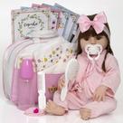 Bebe Boneca Reborn Realista Corpo Vinil Siliconado 20 Itens