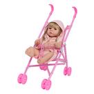 Bebê Estilo Reborn Loira Completa 14 Itens Carrinho Bebê Estilo Reborn Loira Completa 14 Itens Carrinho