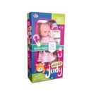 Bebê Judy Boneca de Plástico com Corpinho em Tecido - Milk