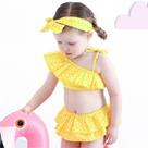 Bebê menina ruffle biquíni biquíni definir um ombro b