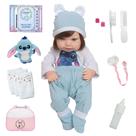 Bebê Minina com Roupinha Stitch e Itens de Maternidade