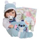 Bebê Minina Pelúcia Stitch Realista com Roupinha e Itens