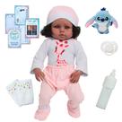 Bebê Realista Negra com Kit Completo Girafinha e Acessórios Bebê Realista Negra com Kit Completo Girafinha e Acessórios
