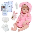 Bebe Reborn 100% Silicone Loira Roupão Coelhinho + Itens