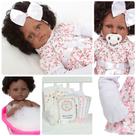 Bebê Reborn 100% Silicone Menina Negra Princesa + Itens