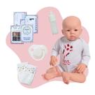 Bebê Reborn 46cm Silicone Macio Com Body Girafinha e Itens